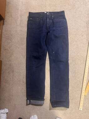 The Unbranded Brand UB221 Tapered Fit 21oz Heavyweight Indigo Selvedge Denim Jea